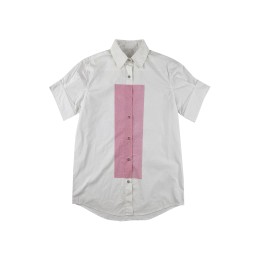 Customized women's short-sleeved shirts Fashionable design short-sleeved shirts Arc hem Back sleeve button design R422 Customized women's short-sleeved shirts Fashionable design short-sleeved shirts Arc hem Back sleeve button design R422